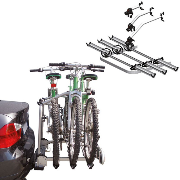Towbar rack FABBRI EXCLUSIV to carry up to 4 pairs of skis or 3 bikes