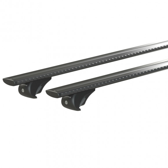 Roof rack for open rails NORDRIVE SILENZIO XL, black,140см