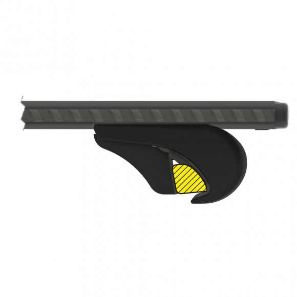 Roof rack for open rails NORDRIVE SILENZIO XL, black,140см