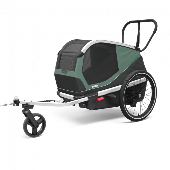 Thule Bexey M, dog bike trailer hazy green