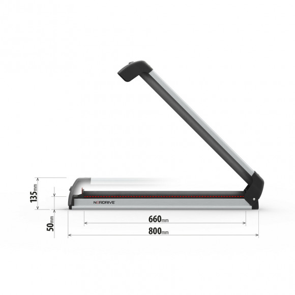 Ski rack for roof rack NORDRIVE Pro-Slider 6, alu