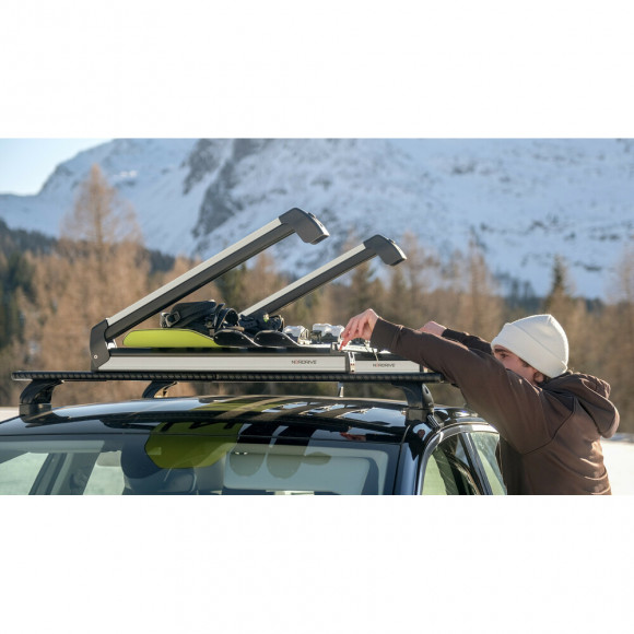 Ski rack for roof rack NORDRIVE Pro-Slider 6, alu