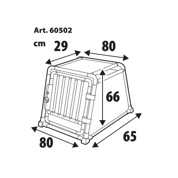 Dog crate for dogs LAMPA №6, 80 x 65 x H 65 cm Dog crate for dogs LAMPA №6, 80 x 65 x H 65 cm