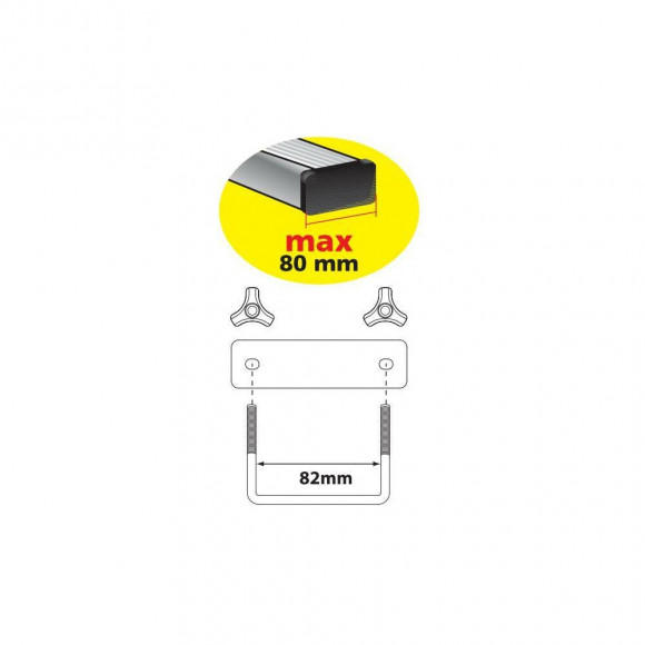 Roof box LAMPA Polypropylene 480 black Roof box LAMPA Polypropylene 480 black