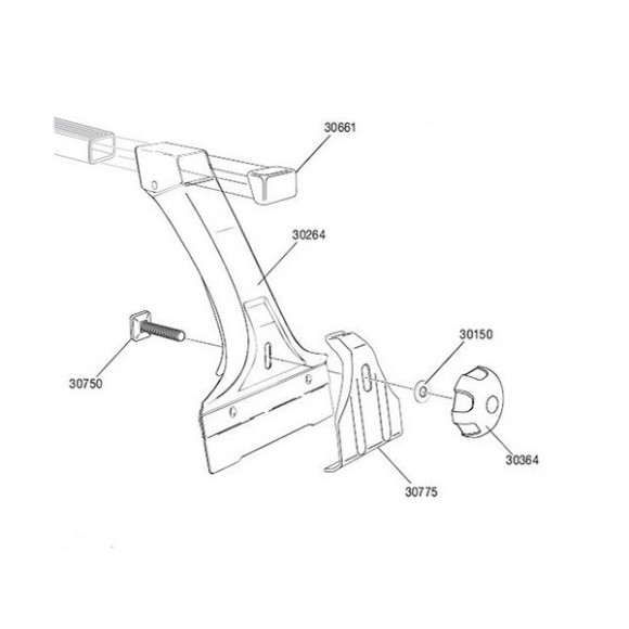 Thule Gutter Foot 952 Gutter Stops x 4