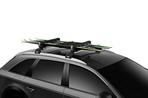 Thule SnowPack M ski carrier for 4 pairs of skis, black Thule SnowPack M ski carrier for 4 pairs of skis, black