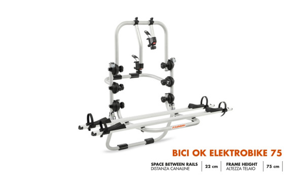 Hatchback bike racks Fabbri Bici OK 2 ELEKTROBIKE 75 for 2 bike
