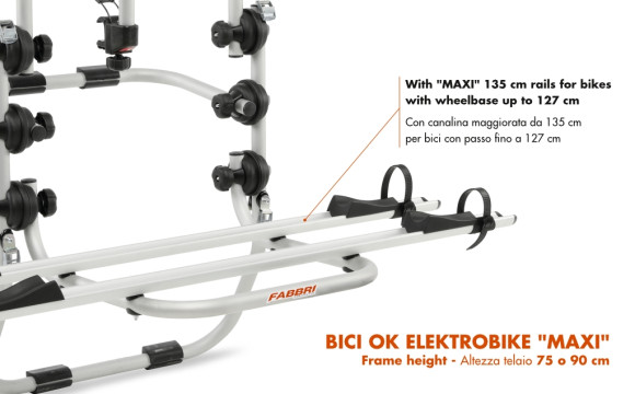 Hatchback bike racks Fabbri Bici OK 2 ELEKTROBIKE Canaline (Maxi) 75 for 2 bike