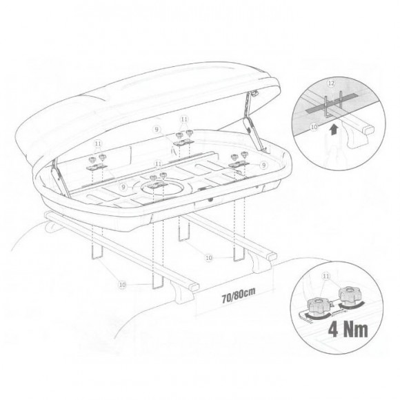 Cargo carrier Menabo Mania 320 black