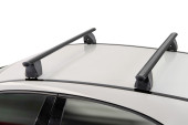 Roof rack MENABO TEMA 130cm, for fix points on the roof, Black
